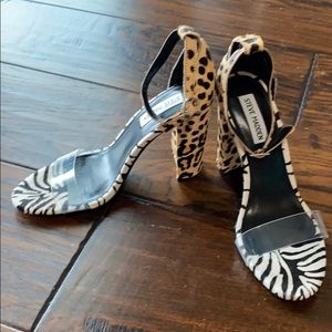 NWOT Steve Madden Zebra & Leopard Print Sandaals